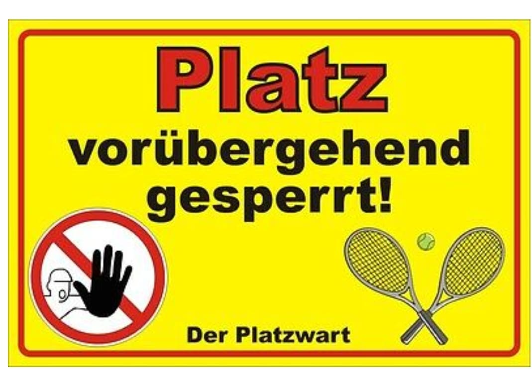 Tennisplätze vorübergehend gesperrt